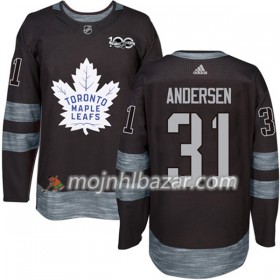 Dresovi Toronto Maple Leafs Frederik Andersen 31 1917-2017 100th Anniversary Adidas Crna Authentic - Muške